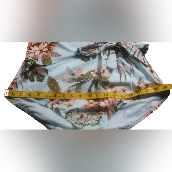 Kona Sol Women’s One Piece Blue Hawaiian Palm Floral Swimsuit Size XL 16-18 NWT - Picture 13 of 13